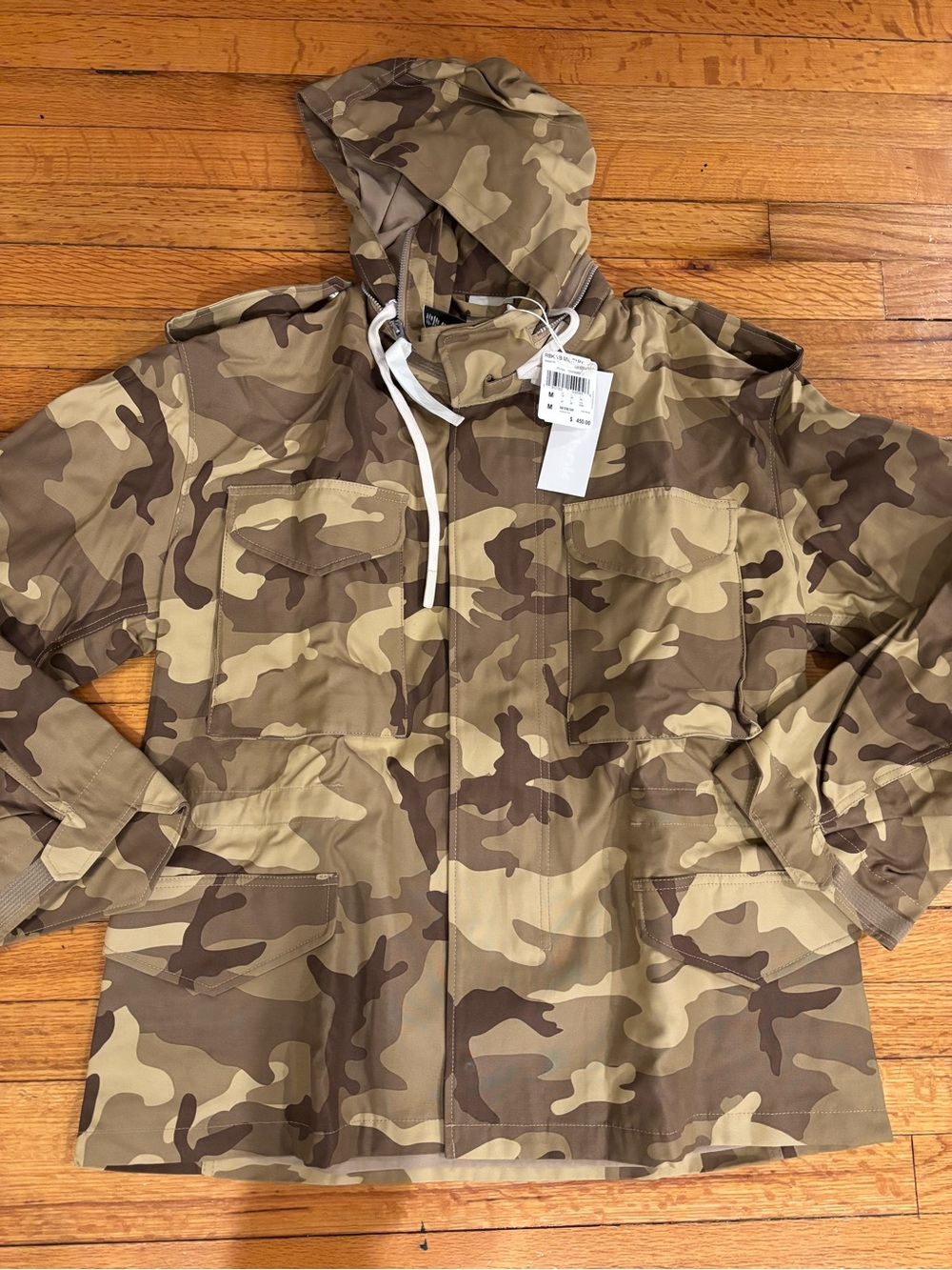 Reebok x Victoria Beckham Hooded Desert Camo Anorak Jacket - NWT